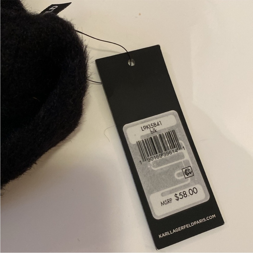 Karl Lagerfeld Paris Jewelry Box Loop Infinity Scarf Black New - Picture 9 of 10